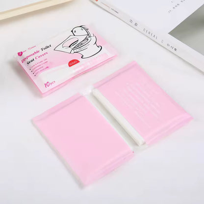 Pack de 10 Housses de Siège de Toilette Jetables en Papier