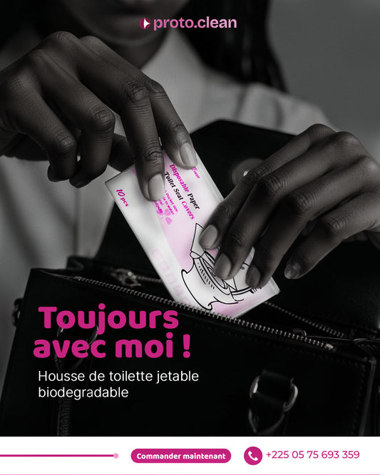 Pack 10 housses toilette jetables ProtoClean protection hygiène Côte d'Ivoire